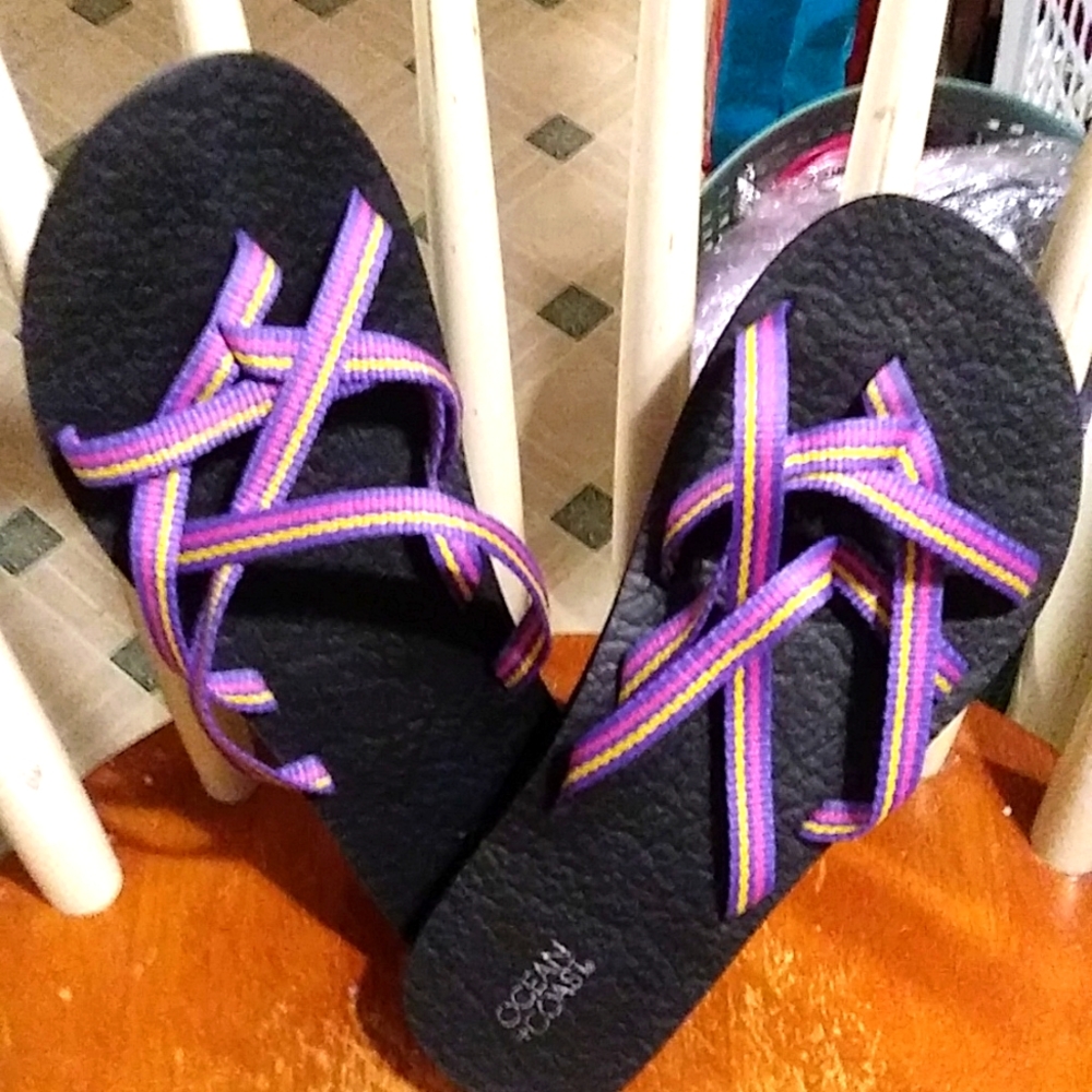 Ocean+Coast Belk Strappy Sandals/Flip Flops Size 11. Worn once, comes with box.